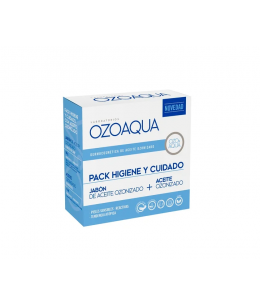 OZOAQUA PACK HIGIENE Y CUIDADO 1 ENVASE 15 ML ACEITE OZONIZADO + 1 ENVASE 100 G JABON DE ACEITE